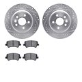Dynamic Friction Co 7502-11026, Rotors-Drilled and Slotted-Silver with 5000 Advanced Brake Pads, Zinc Coated 7502-11026